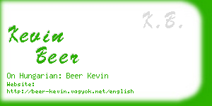 kevin beer business card